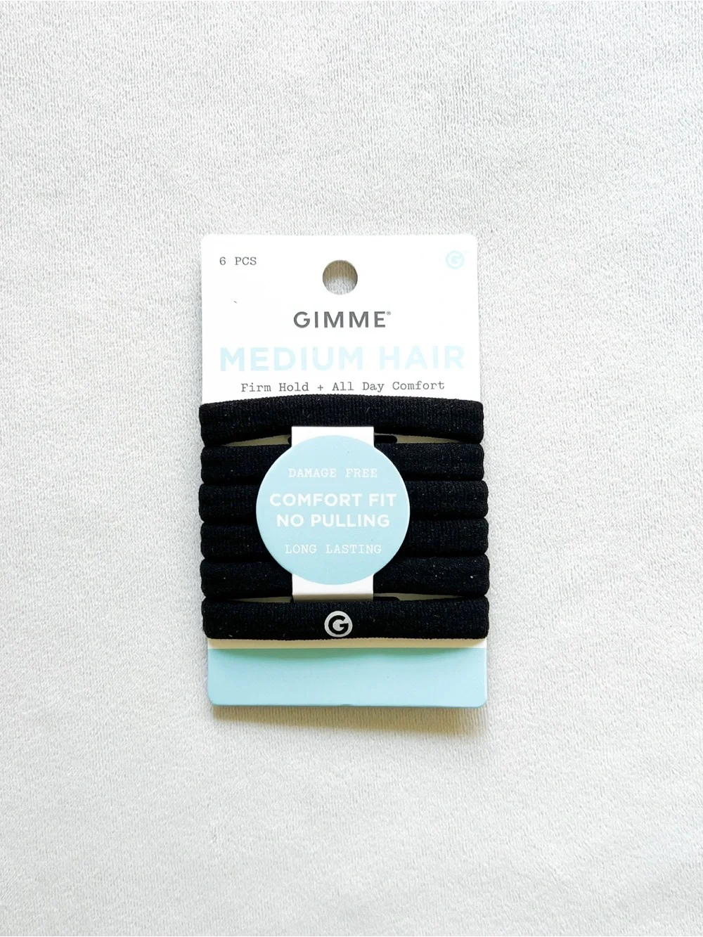 Gimme Black Medium Hair Ties – 6 Pack